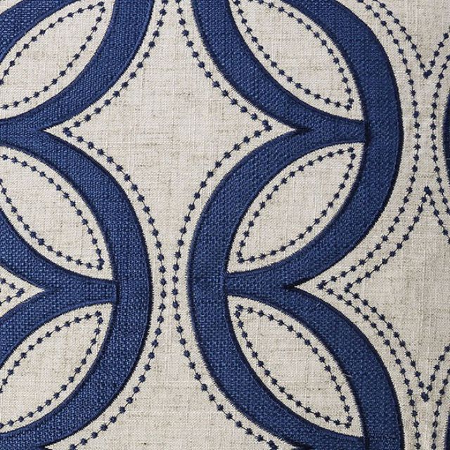 Furniture of America® Teri Beige/Indigo Throw Pillow-1