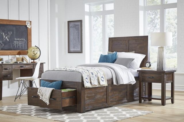 Jofran Inc. Jackson Lodge Brown Youth Twin Panel Storage Bed-1