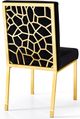 Meridian Furniture Opal Black/Gold Velvet Dining Chair-1