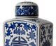 A & B Home Ren Blue/White Lidded Jar-1