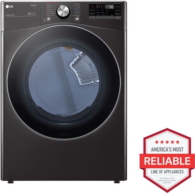 LG 7.4 Cu. Ft. Black Steel Front Load Electric Dryer-1