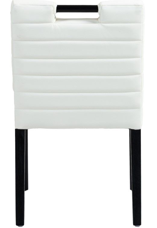 Meridian Furniture Aimee Black/Cream Leather Dining Side Chair-3