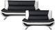 Mazin Furniture Veloce 2 Piece Black/White Sofa & Loveseat Set-0