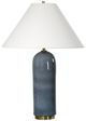 Uttermost® Mayetta Deep Blue Ceramic Table Lamp with Antique Brass Accents-0