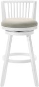 Armen Living Harper Fog/Matte White Swivel Bar Stool-5