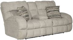 Catnapper® Ashland Buff Lay Flat Manual Reclining Loveseat with Console