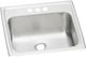 Elkay Celebrity® Brushed Satin 3-Hole Single Bowl Drop-in Bathroom Sink with Overflow-0