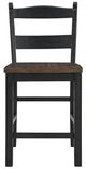 Signature Design by Ashley® Valebeck Black/Brown Bar Stool-1