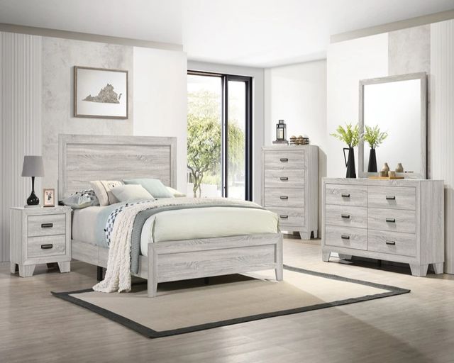 Crown Mark Millie White Twin Panel Bed-1