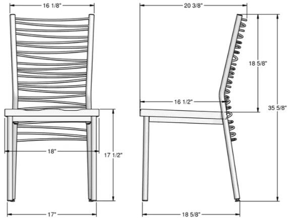 Amisco Customizable Crescent Dining Side Chair-2