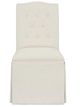 Fairfield® Customizable Entree Dining Camel Short Back Skirted Dining Chair with Tobacco Legs and Buttons-1