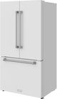 Thor Kitchen Gordon Ramsay Series 36" White French Door Counter Depth Refrigerator with Ice Maker & Stainless Steel Hardware-3