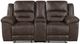 Homelegance® Hazen Dark Brown Double Manual Reclining Loveseat with Center Console-2