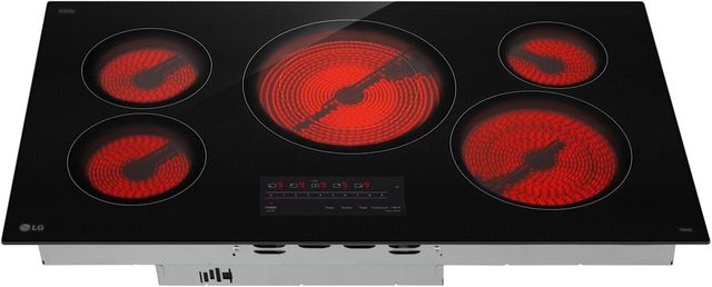 LG 36" Black Electric Cooktop with UltraHeat™ 3.0kW Element-4
