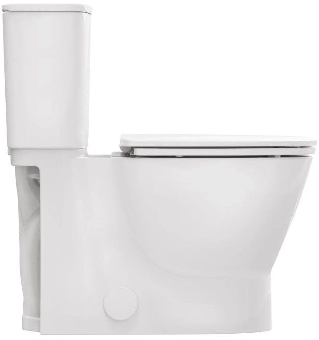 American Standard Aspirations White EcoStrength Skirted Two-Piece Chair-Height Right-Hand Trip Lever Elongated Toilet with Seat-4