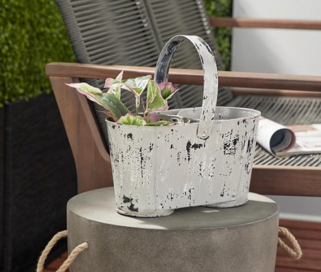 Deco Marche White Vintage Planter-3