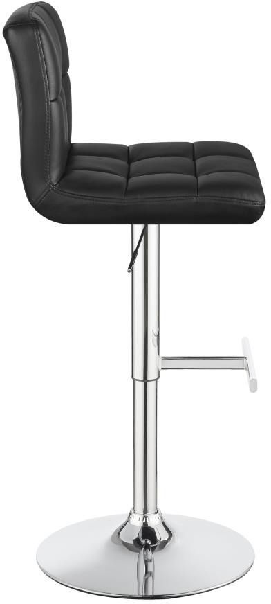 Coaster® Lenny 2-Piece Chrome/Black Adjustable Height Stools-7