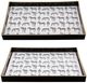 A & B Home Quinn 2-Piece Black/White Zebra Print Rectangular Tray Set-1
