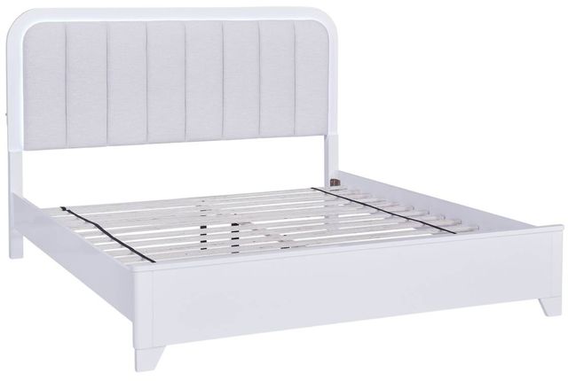 Signature Design by Ashley® Jarlee White Queen Upholstered Panel Bed-3