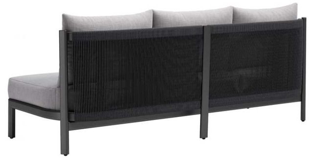 Zuo® Modern Horizon Black/Gray Aluminum Fabric Outdoor Sofa-4