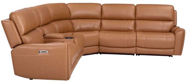Parker House® Hancock 6-Piece Apple Cider Power Reclining L-Shape Sectional with Power Headrest and Lumbar-3