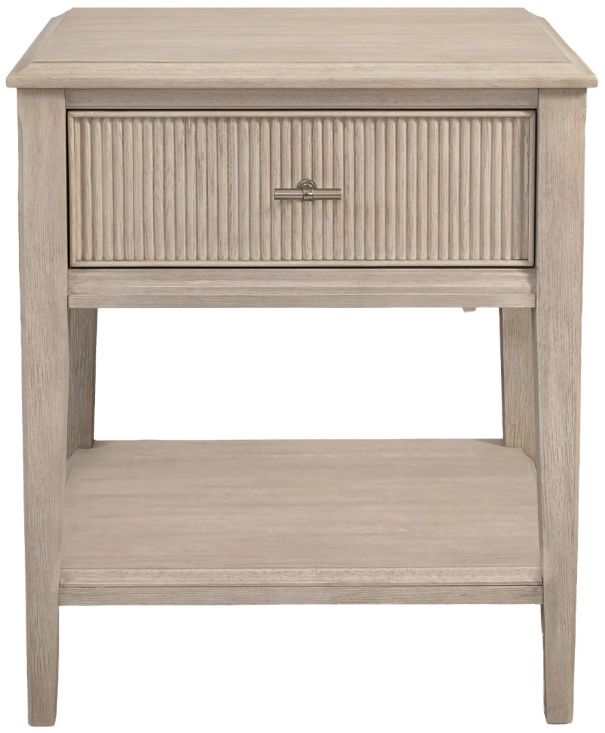 Riverside Furniture Carmella Pebble Oak 1-Drawer Nightstand-2