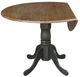 John Thomas Furniture® Dining Essentials Hickory Round Drop Leaf Dining Table with Coal Pedestal -0