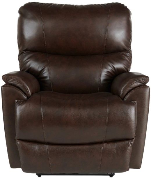 La-Z-Boy® Trouper Walnut Leather Power Rocking Recliner with Headrest and Lumbar-1