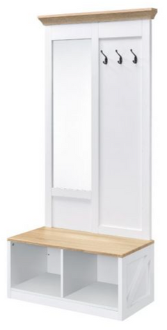 ACME Furniture Melati Light Oak/White Hall Tree