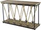 A & B Home Brown Console Table with Black Frame -1