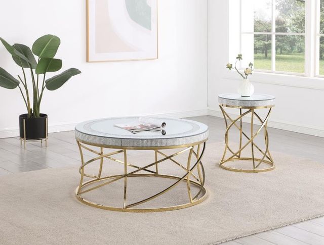 Coaster® Elise Gold Coffee Table-2
