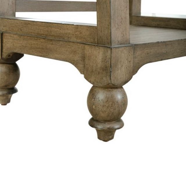 Liberty Furniture Americana Farmhouse Dusty Taupe Leaning Pier Bookcase-4