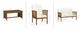 Chat 4-Piece Brown/White Fabric/Wood Outdoor Conversation Set-2