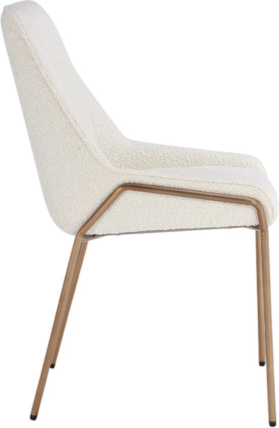 Modus Furniture Sunrise Cyrus Cottage Cheese/Brushed Bronze Upholstered Dining Chair-2