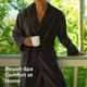 Cariloha Graphite Viscose/Micro Polyester Blend Small/Medium Unisex Plush Bathrobe-3