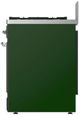 Ilve® Majestic III 30" Emerald Green Pro Style Dual Fuel Liquid Propane Range with 5 Black Brass Burners and Chrome Trim-3