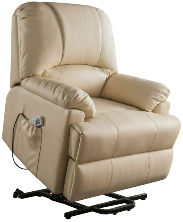 ACME Furniture Ixora Beige Power Recliner with Power Lift and Massage-2