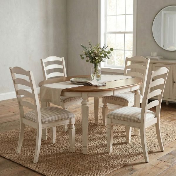 Powell® Stanbury 5-Piece Antique White/Brown Dining Set-1