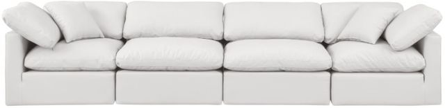 Meridian Furniture Indulge 4-Piece Cream 140" Sofa-1