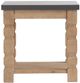 A & B Home Gray Side Table with Taupe Base -1