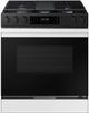 Samsung Bespoke 30" White Glass Slide-In Gas Range-0