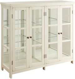 Coaster® Sable White 4-Door Display Accent Cabinet