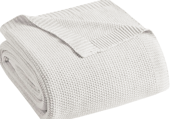 Olliix by INK+IVY Bree Knit Grey 50" x 60" Throw-0