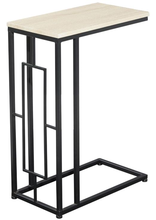 Deco Marche Cream Accent Table with Black Base-0