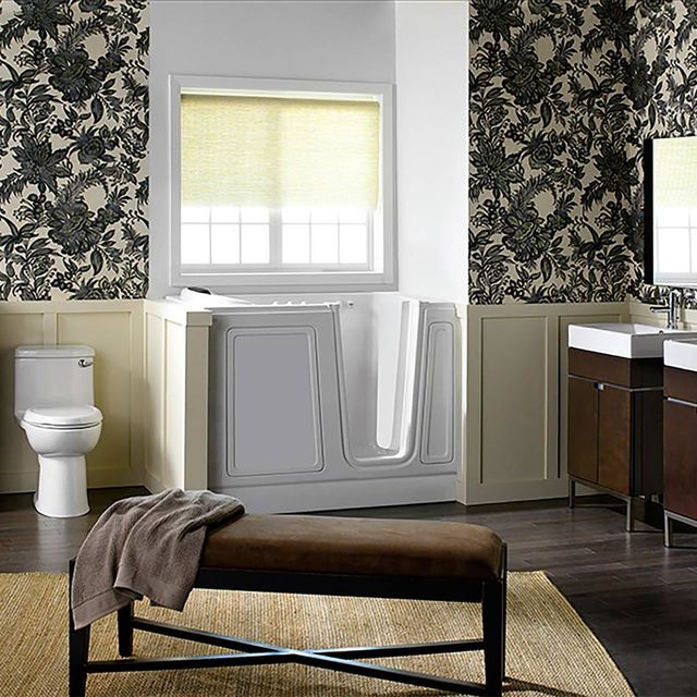 American Standard Luxury Series White Alcove Walk-In Combination Bathtub-3