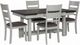 Liberty Furniture Brook Bay 5-Piece Carbon Gray/Textured White Trestle Table Set-0