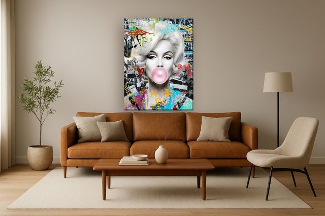 Classy Living Expressive Bubble Gum Marilyn Wall Art-1