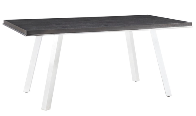 Olliix by INK+IVY Obsidian Dark Gray Gathering Table with Chrome Legs-0