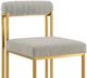 Armen Living Anastasia 2-Piece Gold/Taupe Upholstered Dining Side Chair Set-4