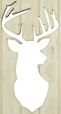 Classy Art Deer on White Wood Wall Decor-1